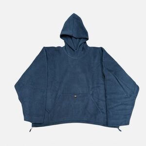 Yeezy YZY Gap Balenciaga Oversized Polar Fleece Hoodie Medium Blue Double Layer